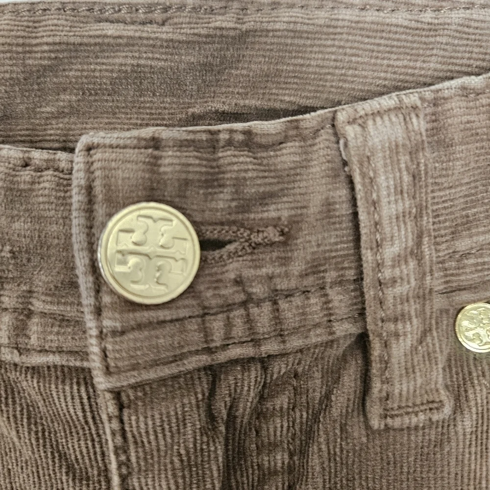 Tory Burch Brown Courdroy Super Skinny Jeans Size 27